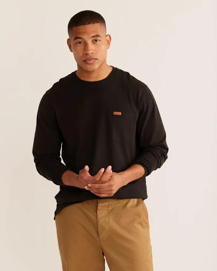 Men LONGSLEEVE DESCHUTES POCKET TEE Black Pendleton Tees and Sweatshirts