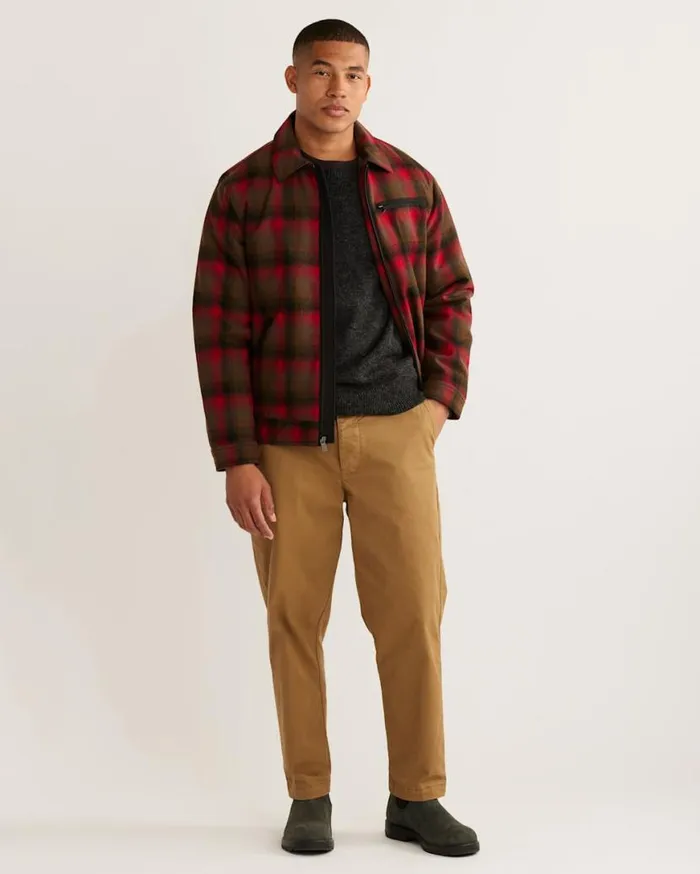 Men MT HOOD JACKET Redolive Plaid Pendleton Jackets and Coats