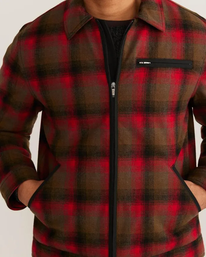 Men MT HOOD JACKET Redolive Plaid Pendleton Jackets and Coats