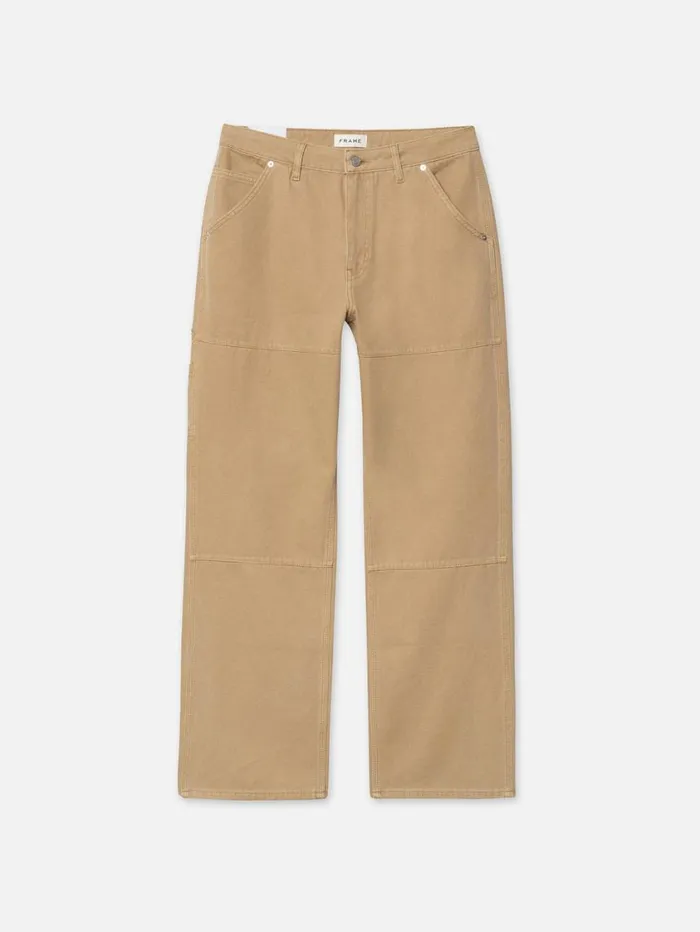 Men New Denim FRAME Canvas Workwear Pant 8212 Dusty Khaki