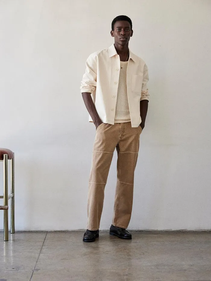 Men New Denim FRAME Canvas Workwear Pant 8212 Dusty Khaki Men New Denim FRAME Canvas Workwear Pant 8212 Dusty Khaki