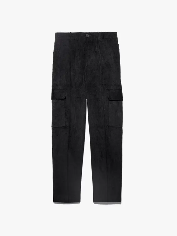 Men Pants and Shorts FRAME Wide Wale Corduroy Cargo Pants 8212 Noir