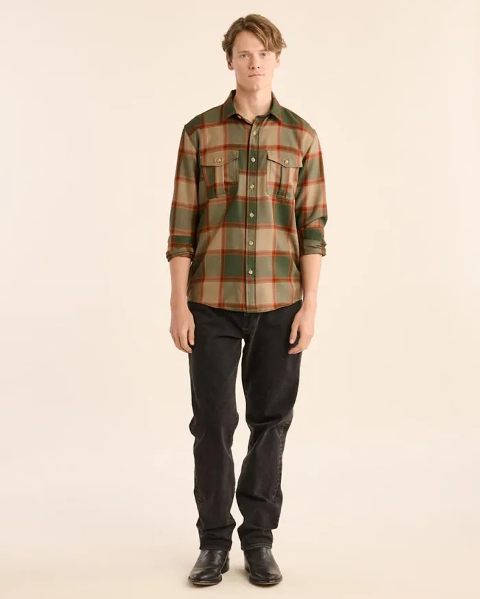 Men PLAID HARRISON MERINO SHIRT Greengold Plaid Pendleton Shirts