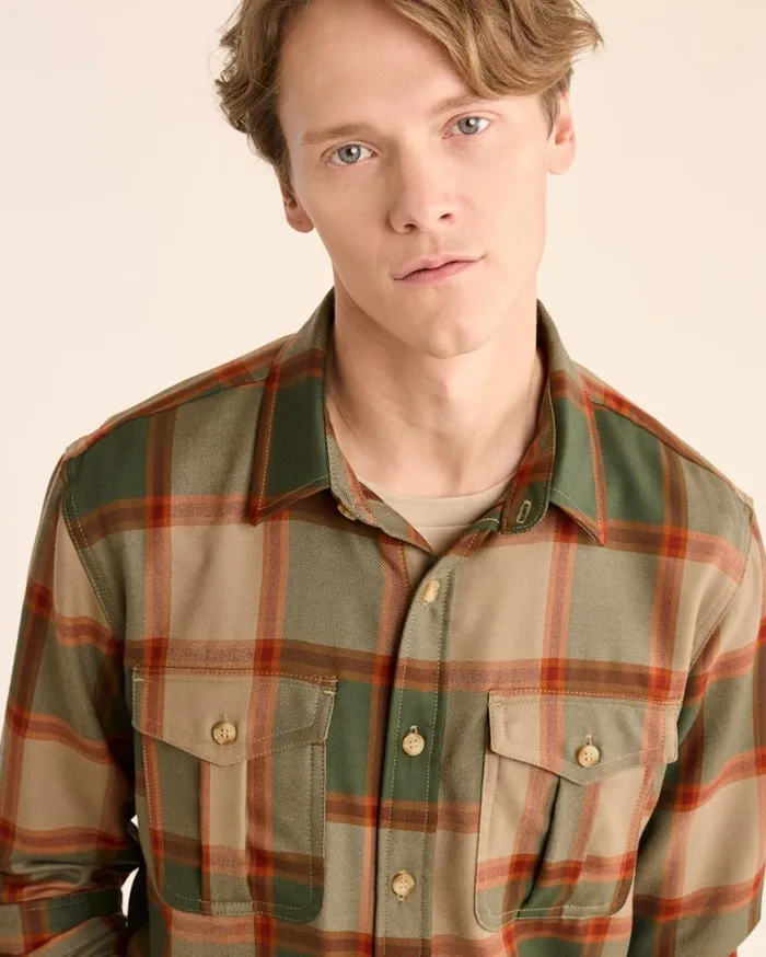 Men PLAID HARRISON MERINO SHIRT Greengold Plaid Pendleton Shirts