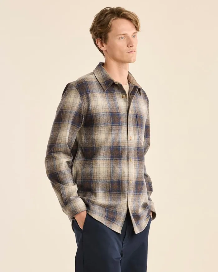 Men PLAID LODGE SHIRT Black Watch Tartan Pendleton Shirts