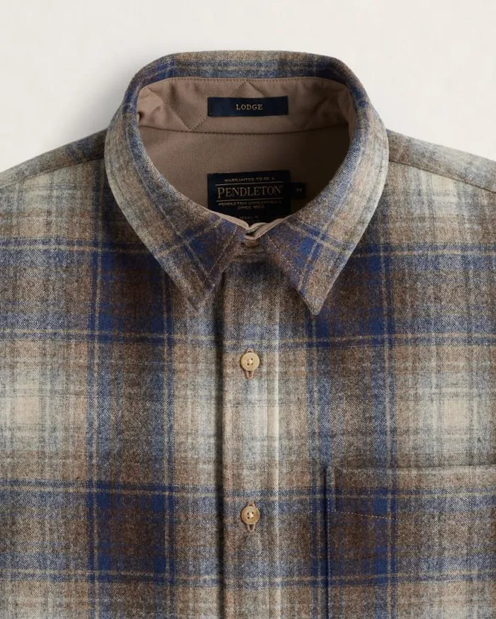 Men PLAID LODGE SHIRT Black Watch Tartan Pendleton Shirts