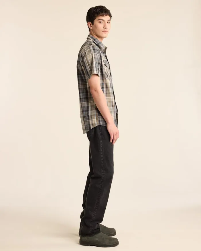 Men PLAID SHORTSLEEVE BISHOP COTTON SHIRT Navygoldecru Plaid Pendleton Shirts
