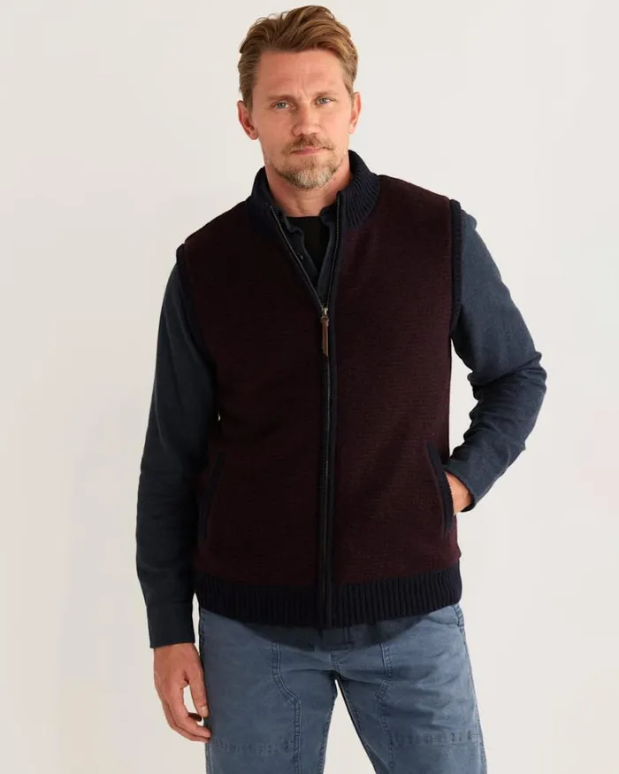Men SHETLAND COLLECTION SWEATER VEST Mahoganytaupe Pendleton Sweaters