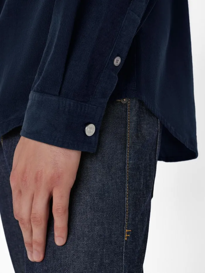 Men Shirts FRAME Double Pocket Micro Corduroy Shirt 8212 Midnight Blue Men Shirts FRAME Double Pocket Micro Corduroy Shirt 8212 Midnight Blue