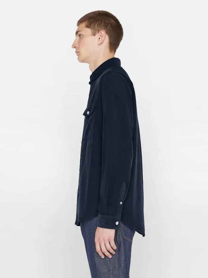 Men Shirts FRAME Double Pocket Micro Corduroy Shirt 8212 Midnight Blue Men Shirts FRAME Double Pocket Micro Corduroy Shirt 8212 Midnight Blue
