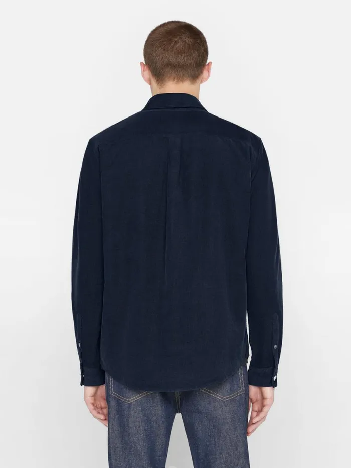 Men Shirts FRAME Double Pocket Micro Corduroy Shirt 8212 Midnight Blue Men Shirts FRAME Double Pocket Micro Corduroy Shirt 8212 Midnight Blue