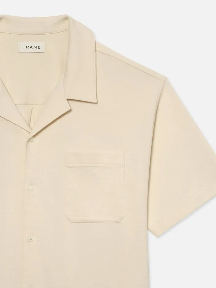 Men Shirts FRAME Duo Fold Relaxed Shirt 8212 White Sand