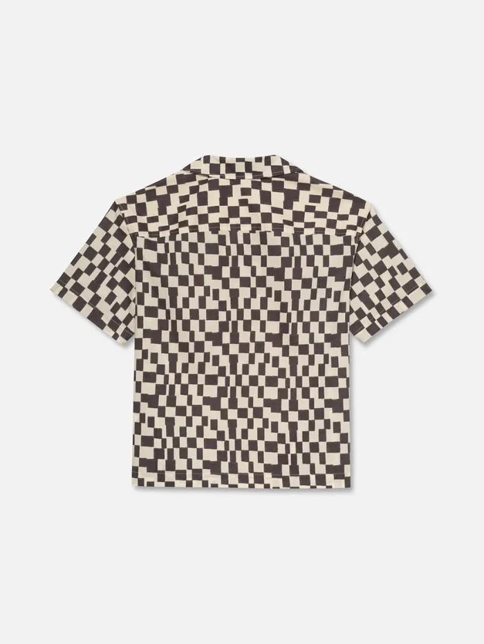 Men Shirts FRAME Vintage Print Shirt 8212 Dark Navy