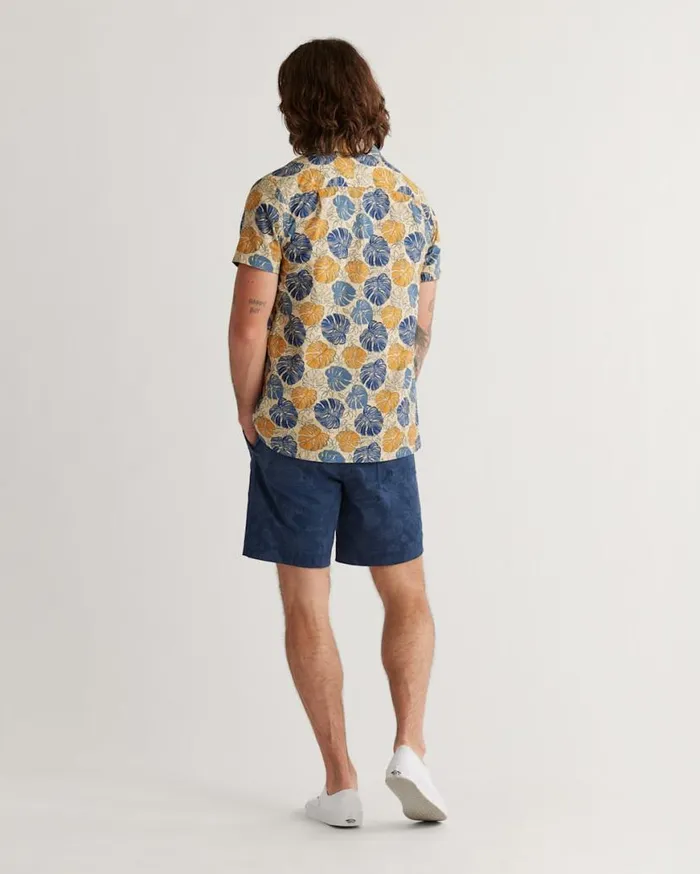 Men SHORTSLEEVE ALOHA SHIRT Blue Monstera Pendleton Shirts