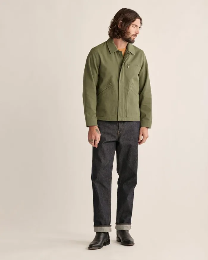 Men STANWOOD CANVAS JACKET Green Lichen Pendleton Jackets and Coats
