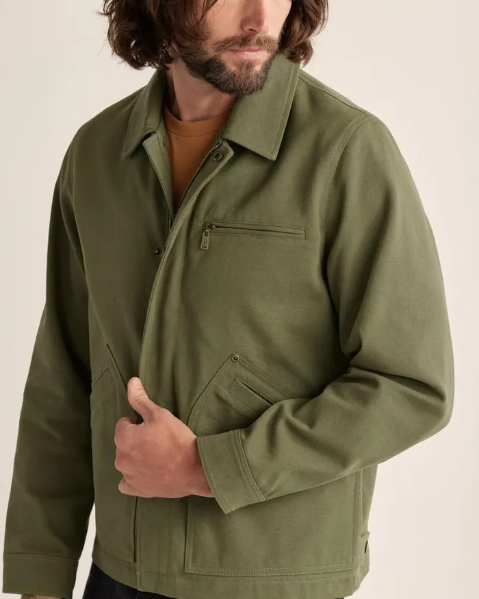 Men STANWOOD CANVAS JACKET Green Lichen Pendleton Jackets and Coats