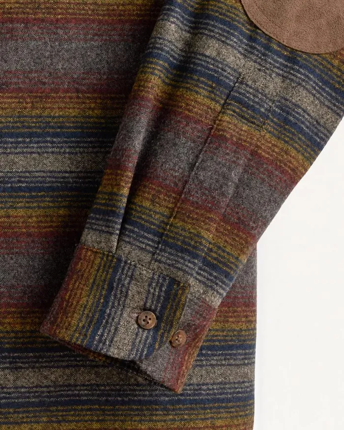 Men STRIPE ELBOWPATCH TRAIL SHIRT Brown Multi Ombre Stripe Pendleton Shirts