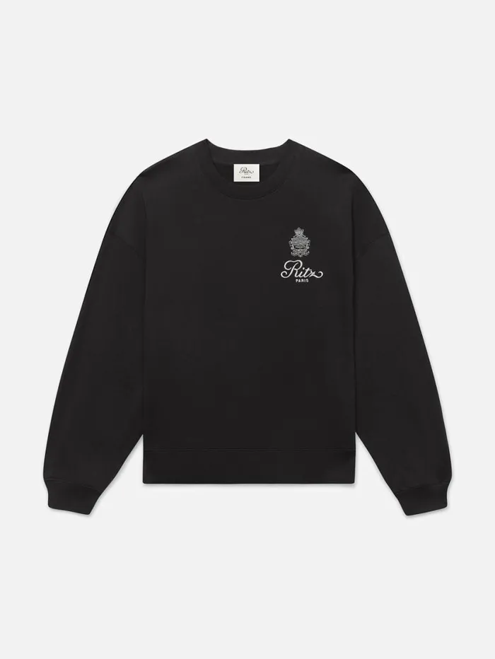 Men Sweaters and Hoodies FRAME Ritz Unisex Late Check Out Crewneck 8212 Black