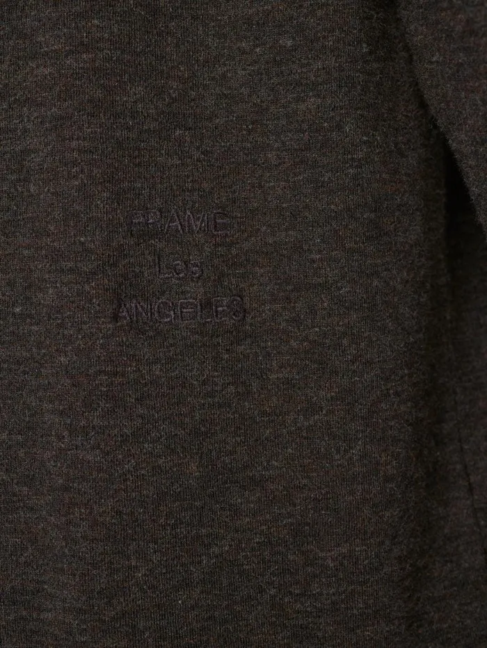 Men Tees FRAME Duo Fold Long Sleeve Crew 8212 Heather Espresso Men Tees FRAME Duo Fold Long Sleeve Crew 8212 Heather Espresso