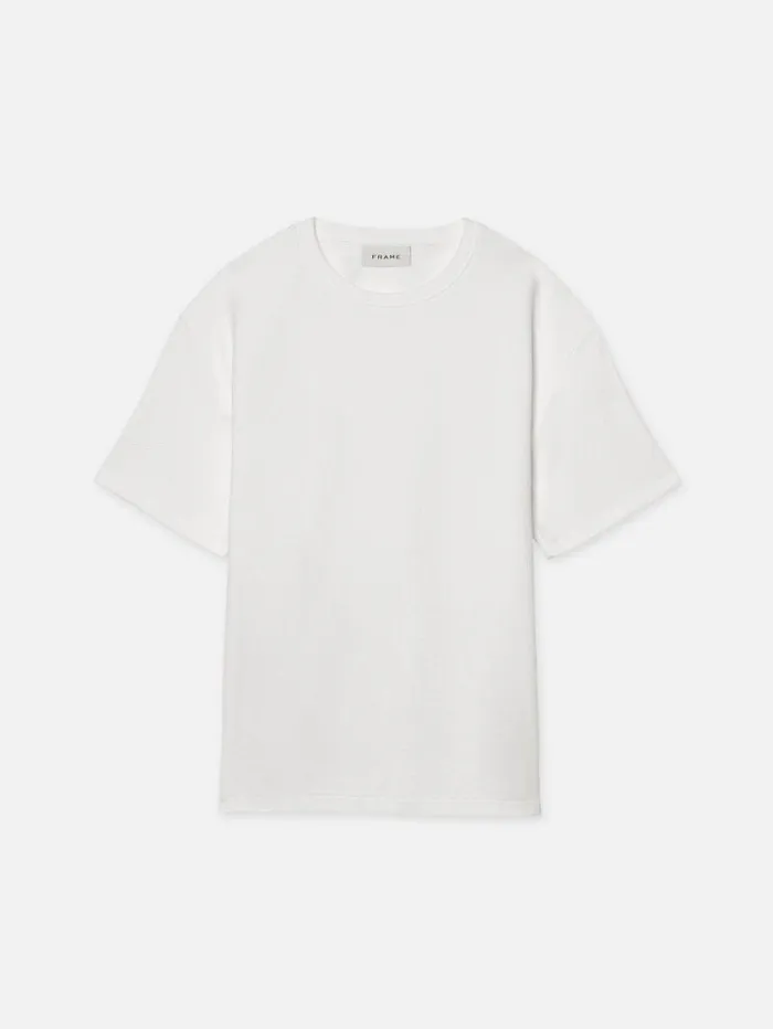 Men Tees FRAME Jacquard Relaxed Tee 8212 Off White