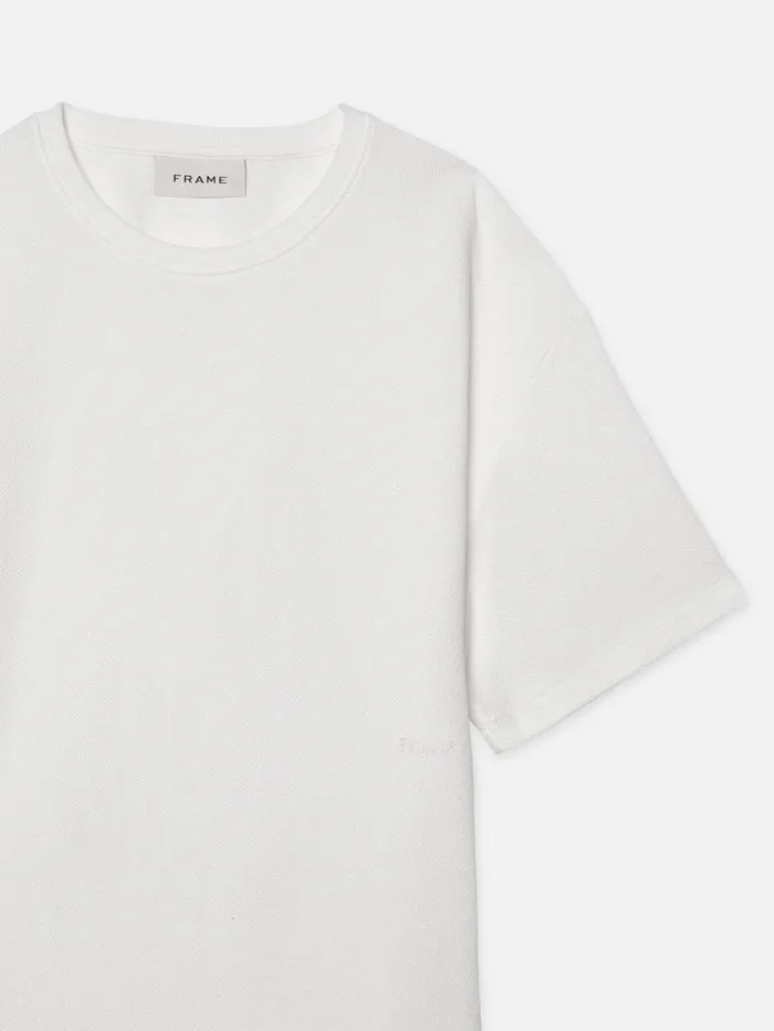 Men Tees FRAME Jacquard Relaxed Tee 8212 Off White Men Tees FRAME Jacquard Relaxed Tee 8212 Off White