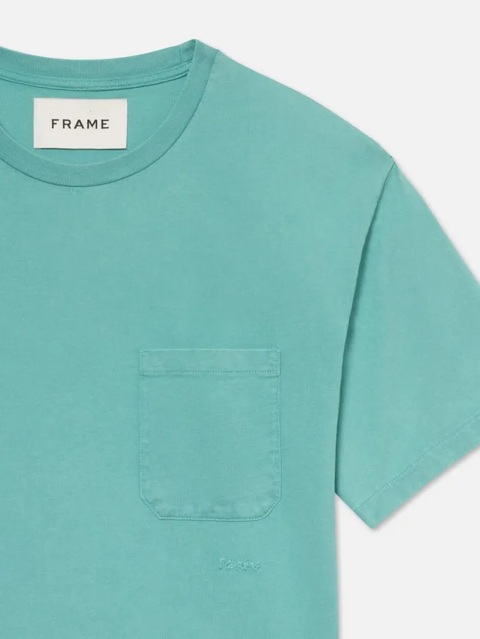 Men Tees FRAME Vintage Tee 8212 Aqua Blue Men Tees FRAME Vintage Tee 8212 Aqua Blue