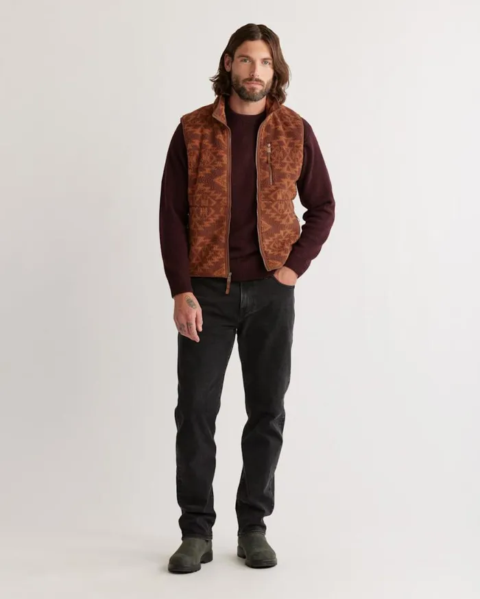 Men UNISEX FLEECE VEST Black Sacred Star Pendleton Jackets and Coats