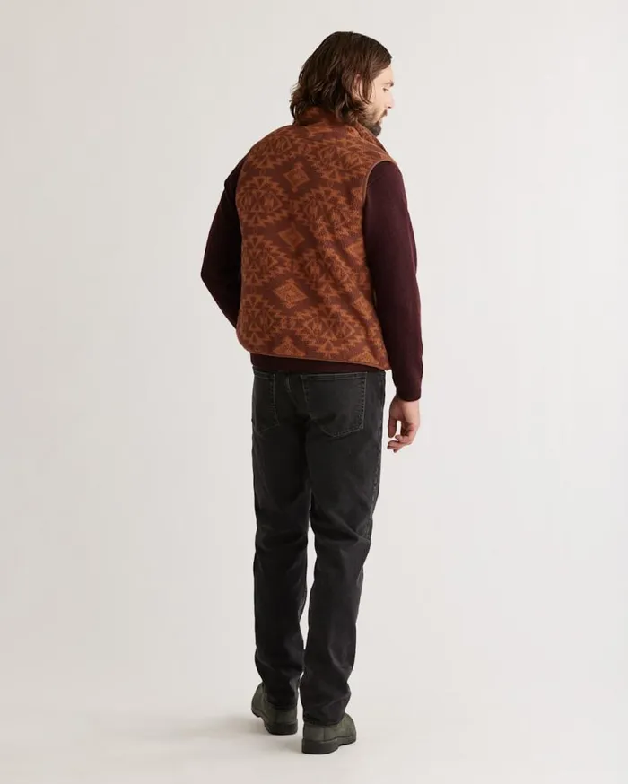 Men UNISEX FLEECE VEST Black Sacred Star Pendleton Jackets and Coats