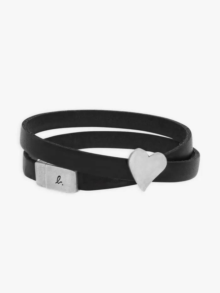 MenWomen Agns B Jewellery and Watches Black Leather Bracelet