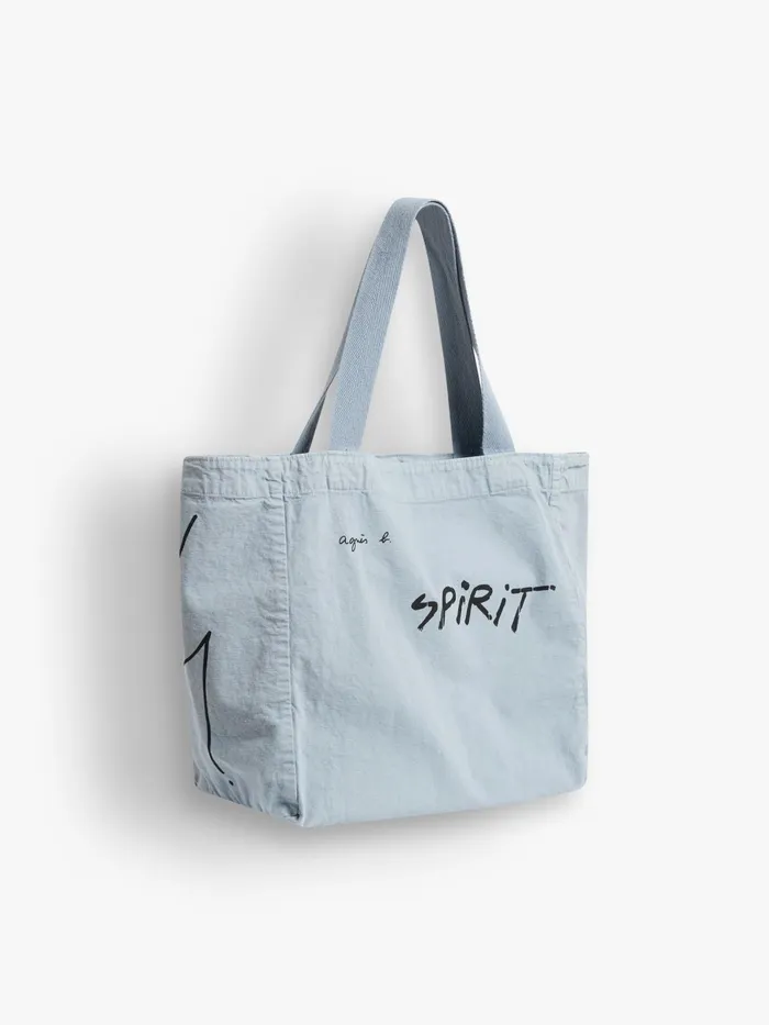 MenWomen Agns B Large Bags and Totes Grey Grand Cabas Spirit In Cotton