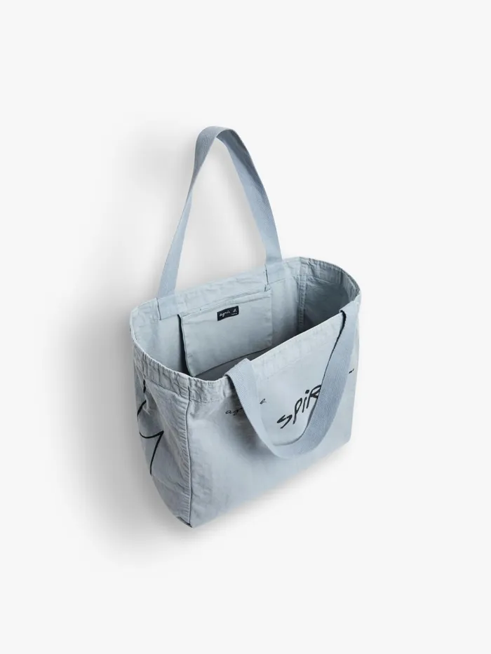 MenWomen Agns B Large Bags and Totes Grey Grand Cabas Spirit In Cotton
