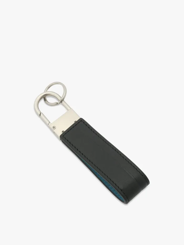 MenWomen Agns B Small Leather Goods Black And Blue Leather Keyring