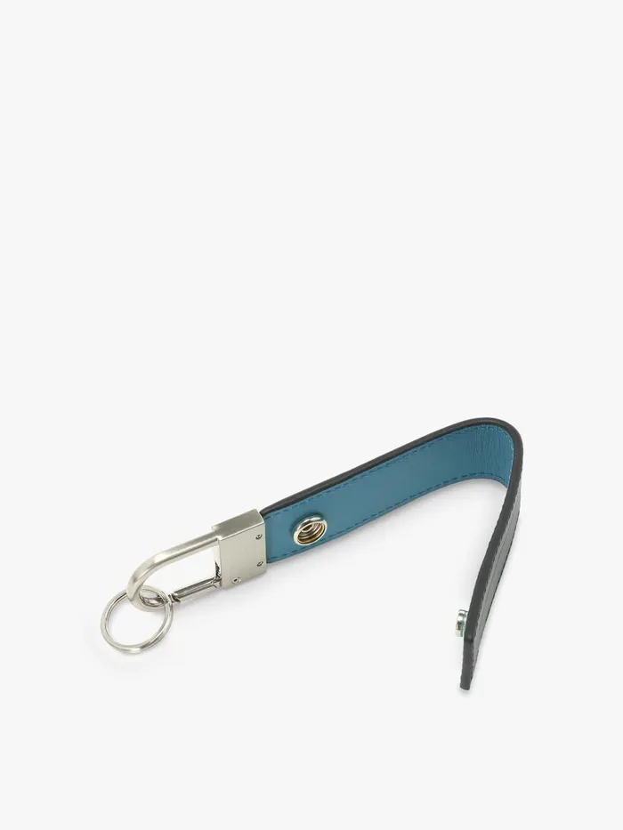 MenWomen Agns B Small Leather Goods Black And Blue Leather Keyring