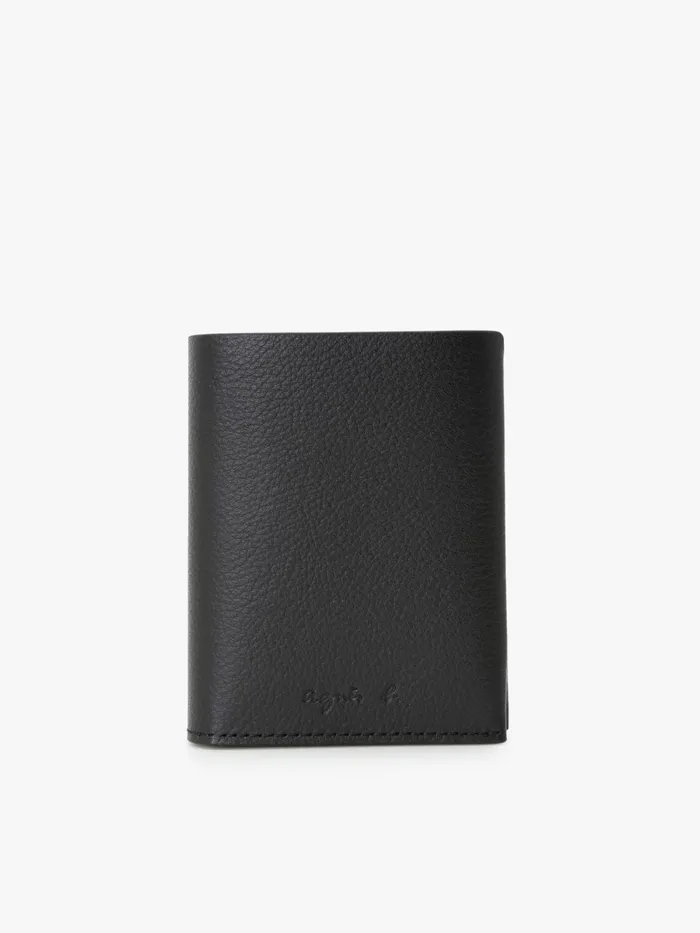 MenWomen Agns B Small Leather Goods Black Twotone Leather Wallet