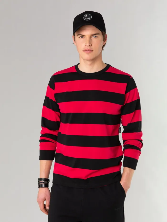 MenWomen Agns B Tshirts and Polo Shirts Black And Red Coulos Tshirt With Wide Stripes