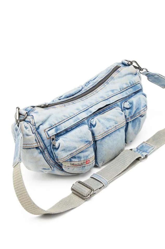 MenWomen Diesel Crossbody Bags REEDITION TRAVEL 3000 SHOULDER BAG X Light Blue MenWomen Diesel Crossbody Bags REEDITION TRAVEL 3000 SHOULDER BAG X Light Blue