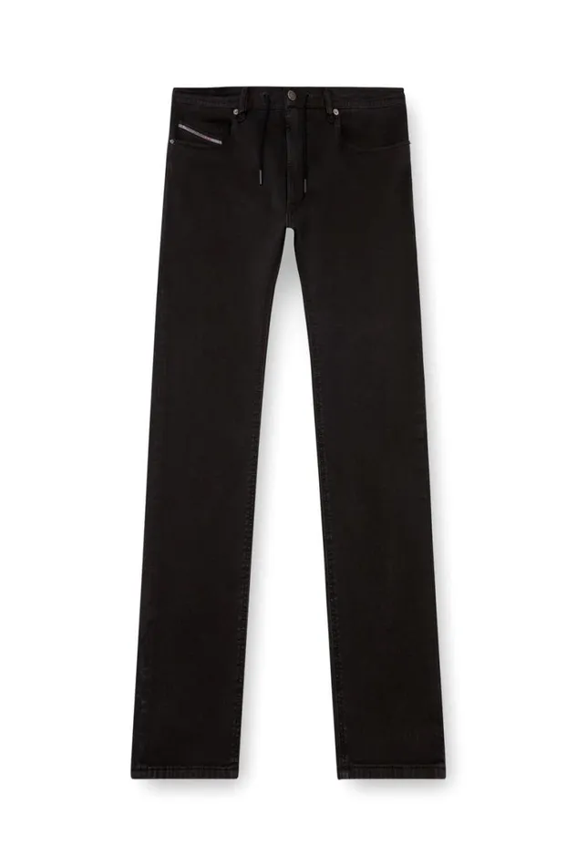 MenWomen Diesel Jeans Regular 2030 DKrooley Joggjeans 068NH Blackdark Grey