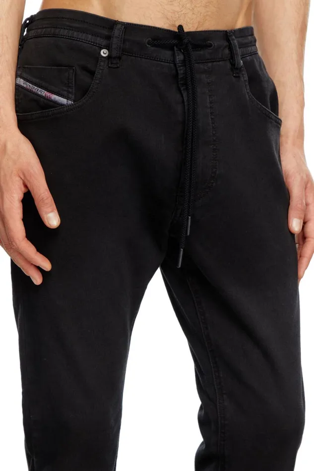 MenWomen Diesel Jeans Regular 2030 DKrooley Joggjeans 068NH Blackdark Grey