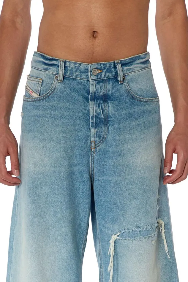 MenWomen Diesel Jeans Relaxed Jeans DRise 09E25 Light Blue