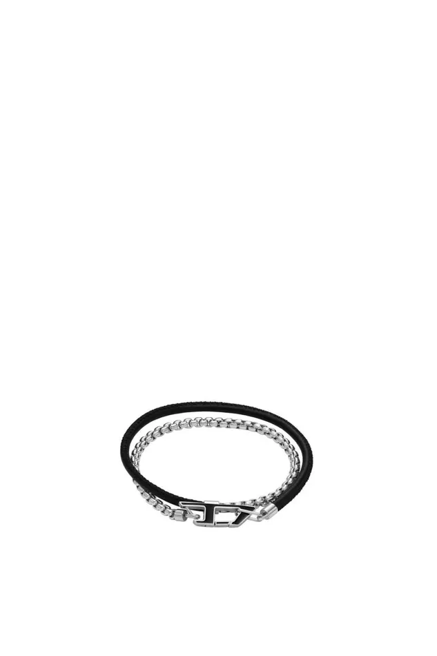 MenWomen Diesel Jewelry DX1472 Silverblack