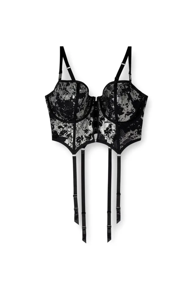 MenWomen Diesel Savage X Fenty CFISHNETBUSTIER Blacksilver