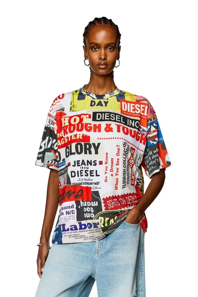 MenWomen Diesel TShirts and Polos ANN45TBOXT Whitered
