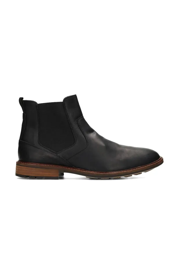 Mens Liverpool Los Angeles Boots WARREN BURNISHED LEATHER BOOT Black