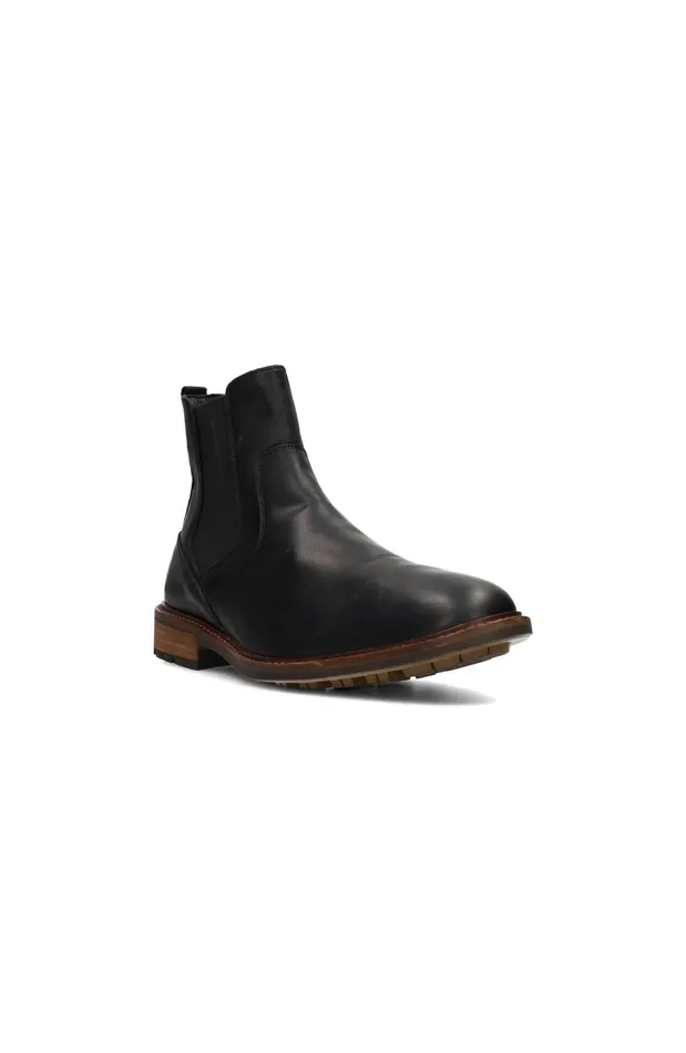Mens Liverpool Los Angeles Boots WARREN BURNISHED LEATHER BOOT Black