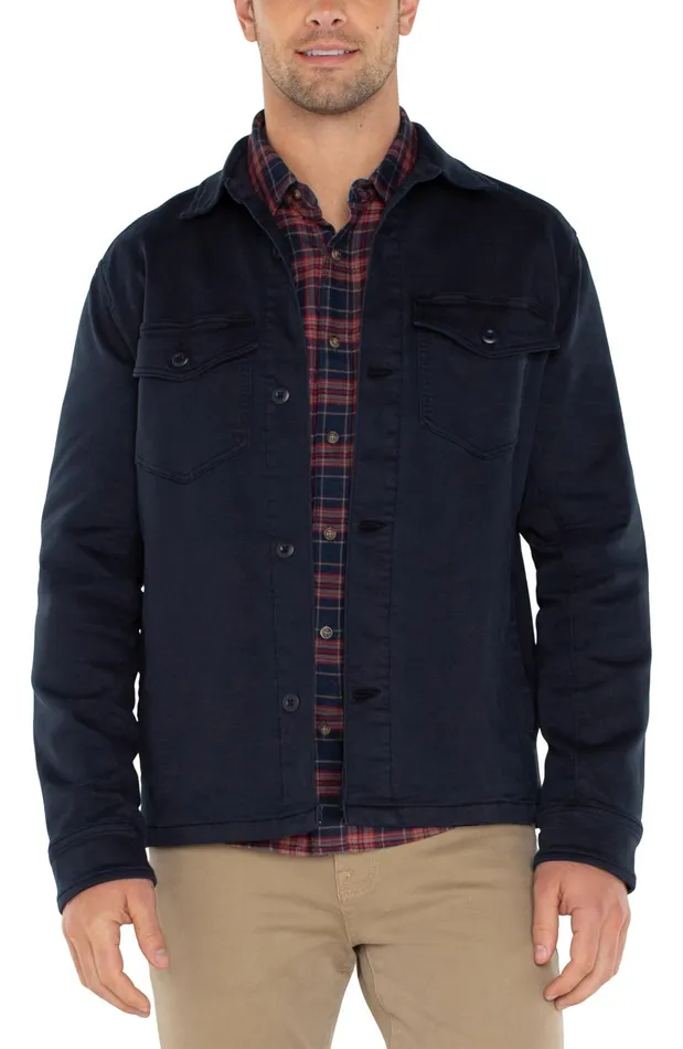 Mens Liverpool Los Angeles Jackets and Blazers SHIRT JACKET Navy
