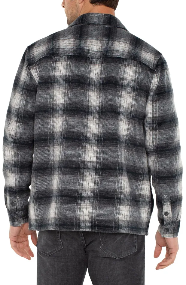 Mens Liverpool Los Angeles Jackets and Blazers SHIRT JACKET Navy Grey Multi