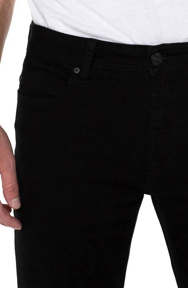 Mens Liverpool Los Angeles Jeans KINGSTON MODERN STRAIGHT COMFORT STRETCH ECO Jet Black