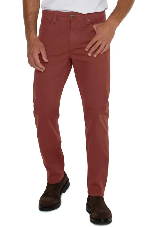 Mens Liverpool Los Angeles Jeans KINGSTON MODERN STRAIGHT PEACHED COLORED TWILL Brick Mens Liverpool Los Angeles Jeans KINGSTON MODERN STRAIGHT PEACHED COLORED TWILL Brick