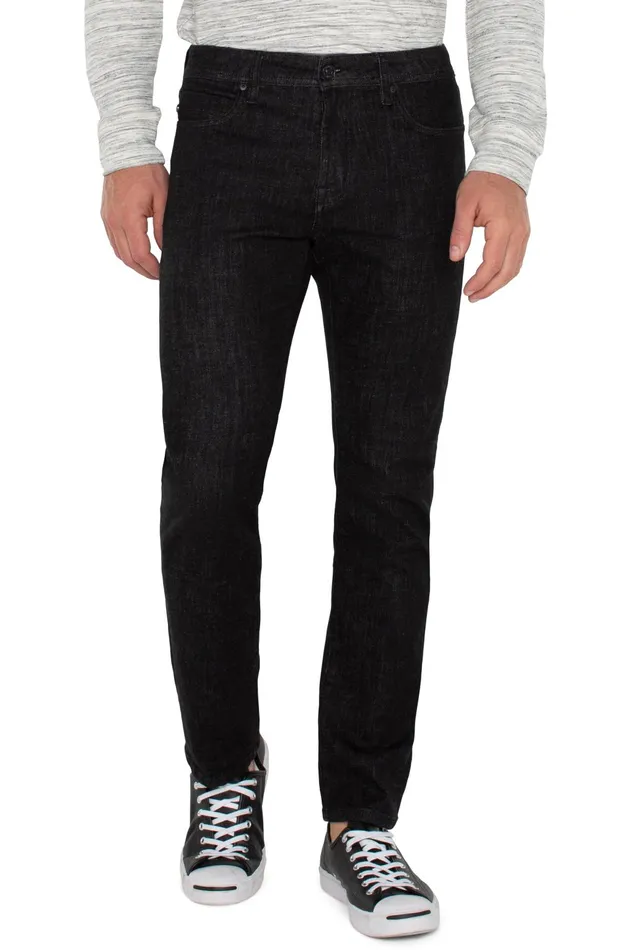 Mens Liverpool Los Angeles Jeans REGENT RELAXED STRAIGHT ECO Black Rinse