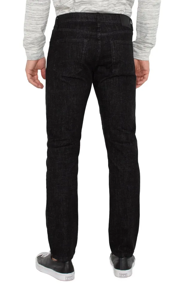 Mens Liverpool Los Angeles Jeans REGENT RELAXED STRAIGHT ECO Black Rinse